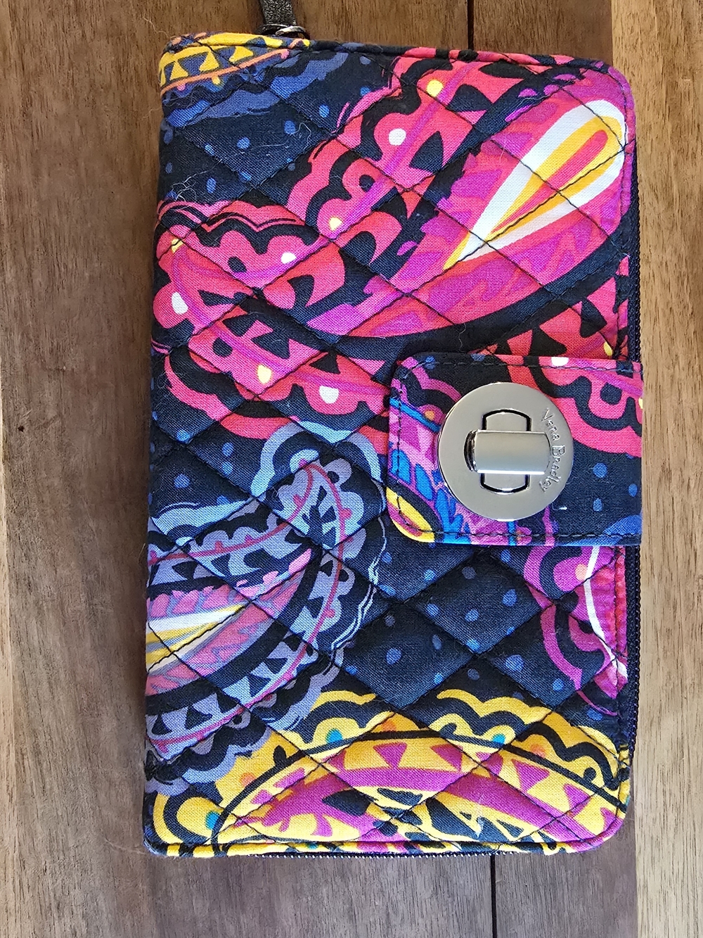 Vera Bradley Quilted  Wallet - Bright Paisley Print